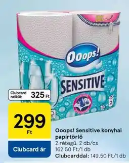 Tesco Ooops! Sensitive Konyhai Papírtörlő ajánlat