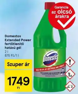 Tesco Domestos Extended Power fertőtlenítő hatású gél ajánlat