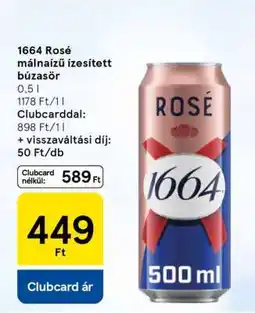 Tesco 1664 Rosé málnai ízesített búzasör ajánlat