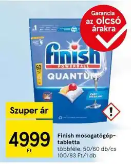 Tesco FINISH Mosogatógép-tabletta ajánlat