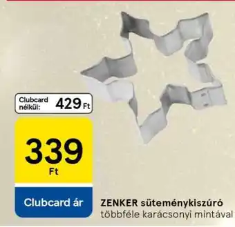 Tesco ZENKER süteménykiszúró ajánlat