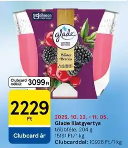 Tesco Glade Illatgyertya ajánlat