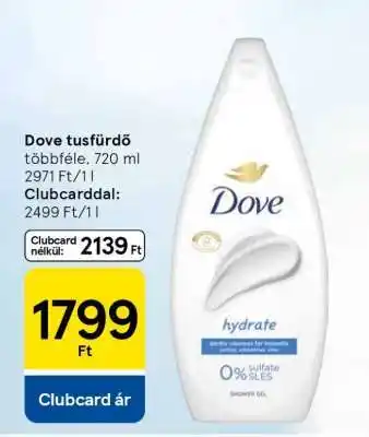 Tesco Dove tusfürdő ajánlat