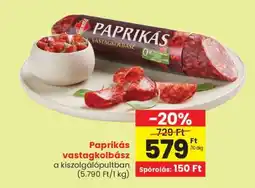 Spar Paprikás vastagkolbász ajánlat