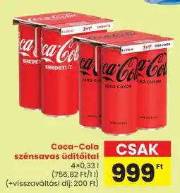 Spar Coca-Cola szénsavas üdítőital ajánlat