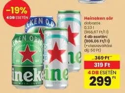 Spar Heineken sör dobozos ajánlat