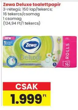 Spar Zewa Deluxe toalettpapír ajánlat