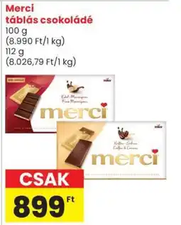Spar MERCI TÁBLÁS CSOKOLÁDÉ ajánlat