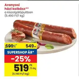 Spar Aranyosi házi kolbász ajánlat