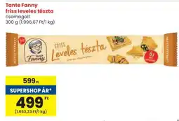 Spar Tante Fanny friss leveles tészta ajánlat