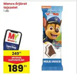 Spar Mancs Őrjárat tejszelet ajánlat