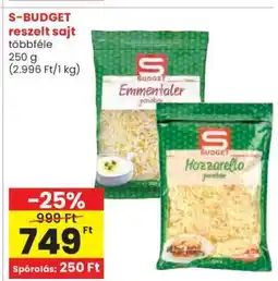Spar S-BUDGET reszelt sajt ajánlat