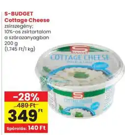 Spar S-BUDGET Cottage Cheese ajánlat