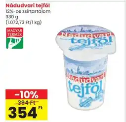 Spar Nádudvari tejföl ajánlat