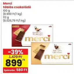 Spar MERCI TÁBLÁS CSOKOLÁDÉ ajánlat