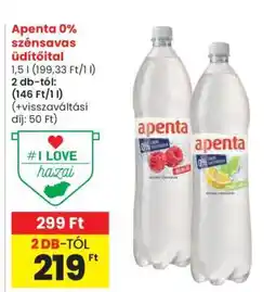 Spar Apenta 0% szénsavas üdítőital ajánlat