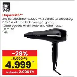 Spar Hajszárító ajánlat