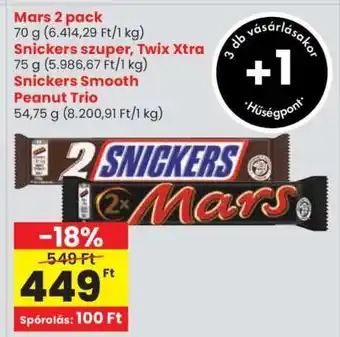 Spar Mars 2 pack ajánlat