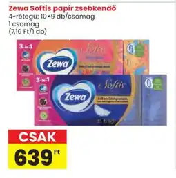 Spar Zewa Softis papír zsebkendő ajánlat