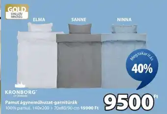 JYSK KRONBORG Pamut ágyneműhuzat-garnitúrák ajánlat