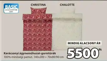 JYSK Karácsonyi ágyneműhuzat-garnitúrák ajánlat