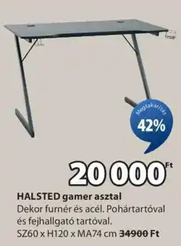 JYSK HALSTED GAMER ASZTAL ajánlat