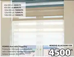 JYSK FEMRIS DUO ROLÓS FÜGGÖNY ajánlat