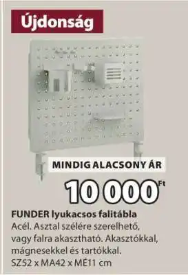 JYSK FUNDER lyukacsos falitábla ajánlat