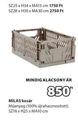JYSK MILAS kosár ajánlat
