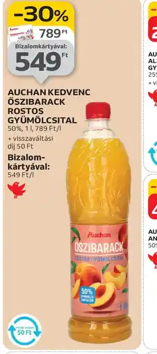 Auchan AUCHAN KEDVENC ŐSZIBARACK ROSTOS GYÜMÖLCSITAL ajánlat