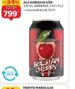 Auchan FIRST BELGIAN CHERRY ALE DOBOZOS SÖR ajánlat