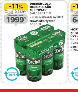 Auchan DREHER GOLD DOBOZOS SÖR MULTIPACK ajánlat