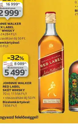 Auchan JOHNNIE WALKER RED LABEL ajánlat