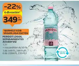 Auchan PERIDOT LÚGOS, SZÉNSAVMENTES ÁSVÁNYVÍZ ajánlat