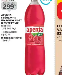 Auchan APENTA SZÉNSAVAS ÜDÍTŐITAL VAGY ÍZESÍTETT VIZ ajánlat