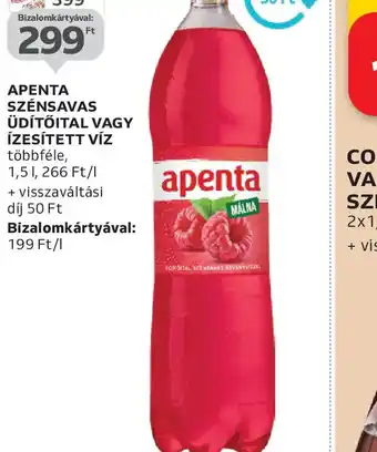 Auchan APENTA SZÉNSAVAS ÜDÍTŐITAL VAGY ÍZESÍTETT VIZ ajánlat