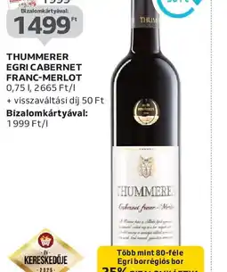 Auchan THUMMERER EGRI CABERNET FRANC-MERLOT ajánlat
