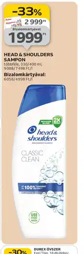 Auchan HEAD TO 100% DANDRUFF SHOULDERS SAMPON ajánlat