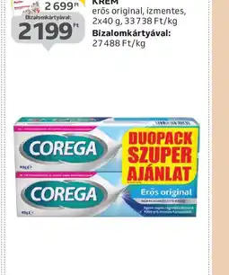 Auchan COREGA DUOPACK MŰFOGSORRÖGZÍTŐ KRÉM ajánlat