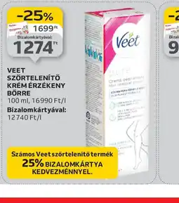 Auchan VEET SZŐRTELENÍTŐ KRÉM ÉRZÉKENY BŐRRE ajánlat