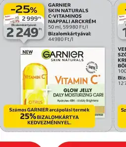 Auchan GARNIER SKIN NATURALS C-VITAMINOS NAPPALI ARCKRÉM ajánlat