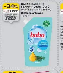 Auchan BABA FOLYÉKONY SZAPPAN UTÁNTÖLTŐ ajánlat