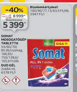Auchan SOMAT MOSOGATGÉP TABLETTA ajánlat