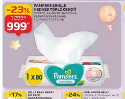 Auchan PAMPERS SINGLE NEDVES TÖRLŐKENDŐ ajánlat