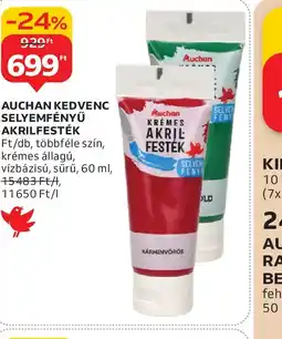 Auchan AUCHAN KEDVENC SELYEMFÉNYŰ AKRILFESTÉK ajánlat