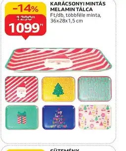 Auchan KARÁCSONYI MINTÁS MELAMIN TÁLCA ajánlat