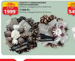 Auchan DÍSZÍTETT TOBOZKOSZORÚ ajánlat