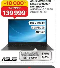 Auchan ASUS VIVOBOOK E1504FA-NJ007 NOTEBOOK ajánlat