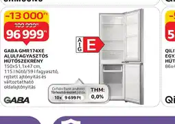 Auchan GABA GMR174XE ALULFAGYASZTS HŰTŐSZEKRÉNY ajánlat