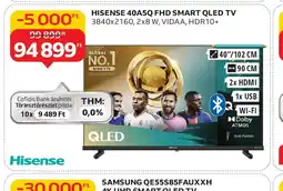 Auchan HISENSE 40ASQ FHD SMART QLED TV ajánlat